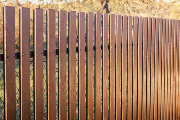 Wood Slat Fence Installation in Conway