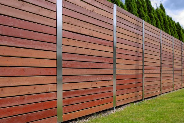 Wood Plank Fence Installation in Conway