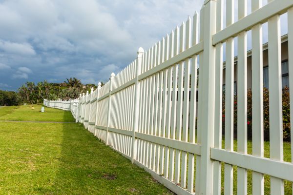 White Vinyl Fence Installation in Conway